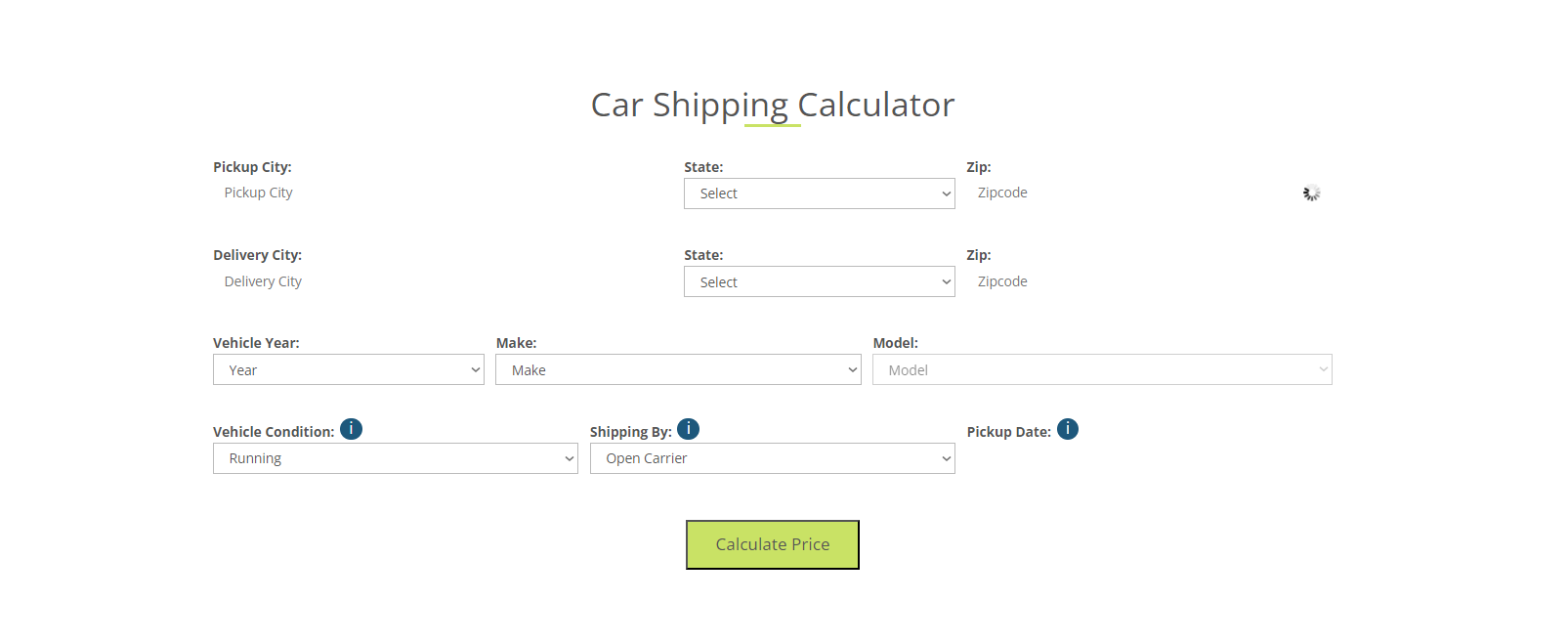 car delivery calculator